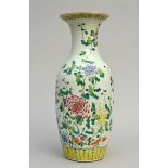 Chinese famille rose vase 'flowers', Republic period (h58cm)