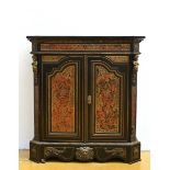 Napoleon III two-door cabinet with boulle inlaywork, 19th century (113x104x42cm) (*)