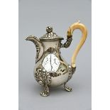 Silver coffee pot (h23cm) (bruto 472gr.)