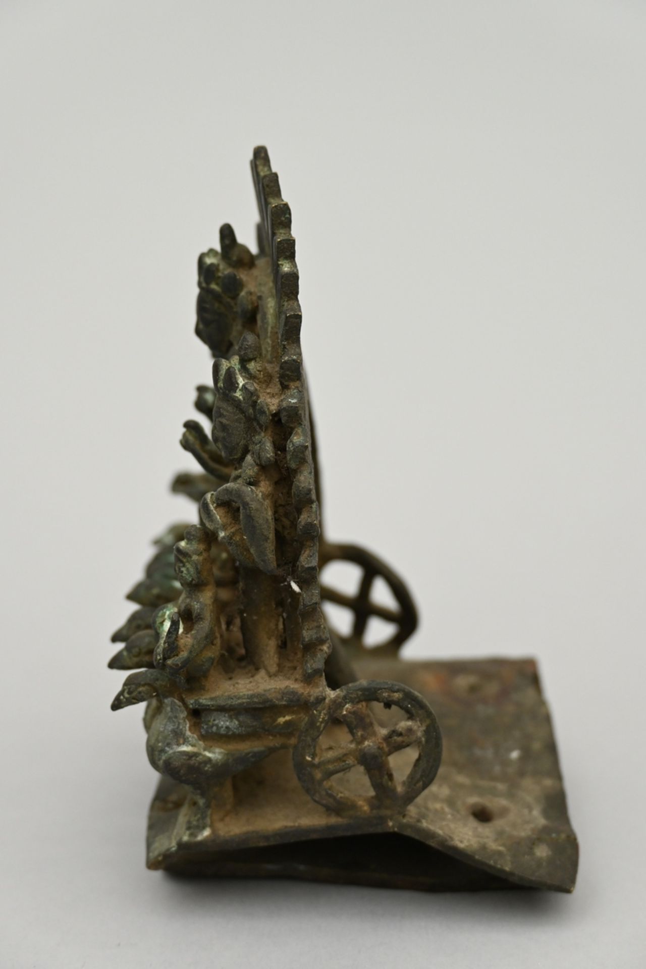 Bronze statue 'triad of deities', Nepal 19th century (14x10x9cm) - Image 2 of 4