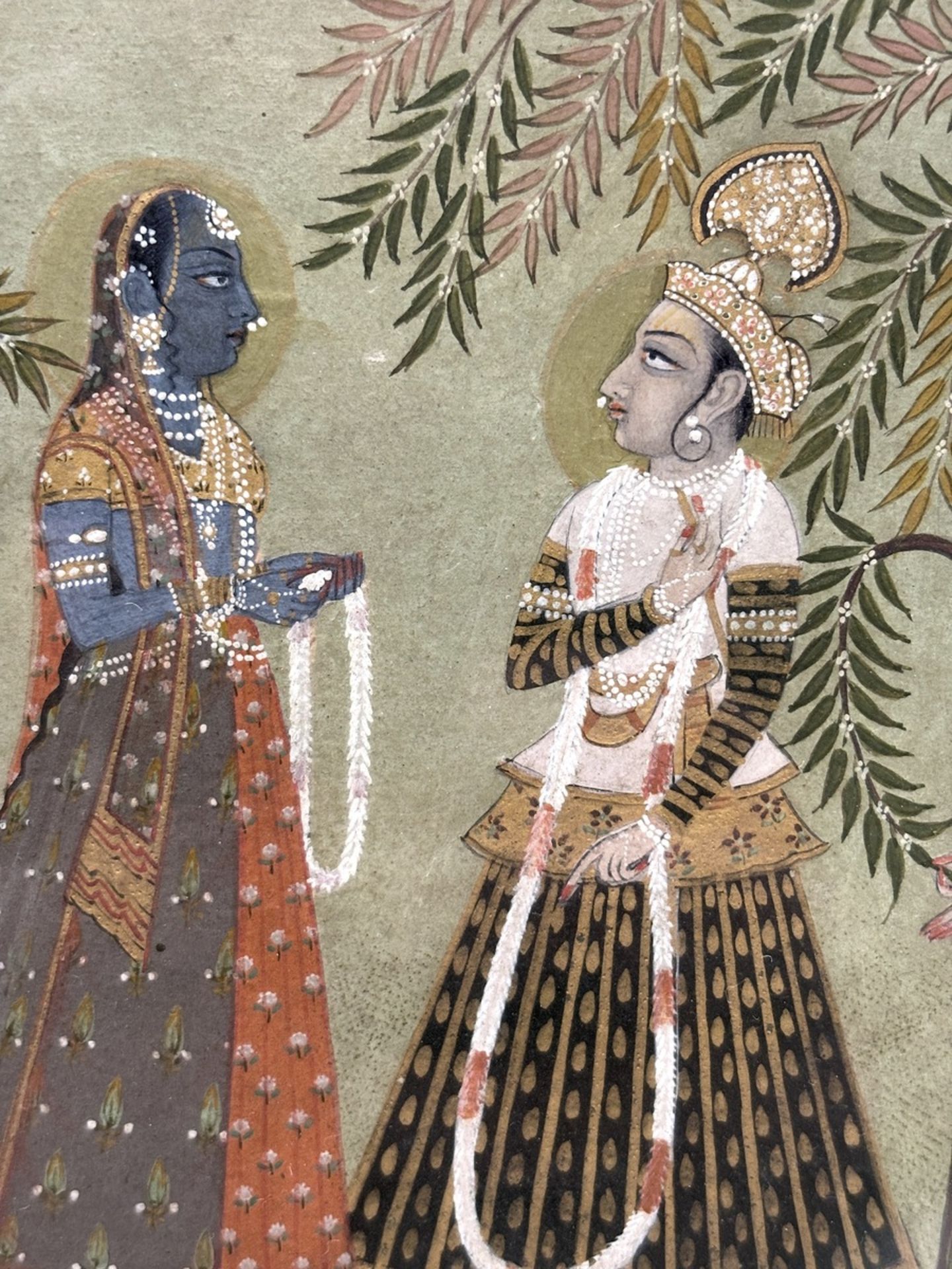 Indian miniature 'marriage scene of Shiva and Parvati'(27.5x18.5cm) - Image 3 of 5