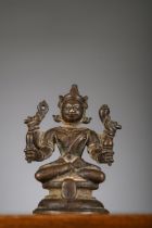 Indian bronze sculpture 'Vishnu', Orissa 16th-17th century (h10cm)