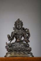 Sino-Tibetan statue in bronze 'bodhisattva', 18th century (h11cm) (*)
