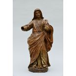Wooden sculpture 'Saint' (h85cm) (*)