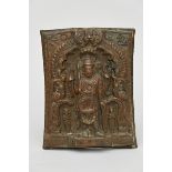 Copper bas-relief, South India (20x16cm)