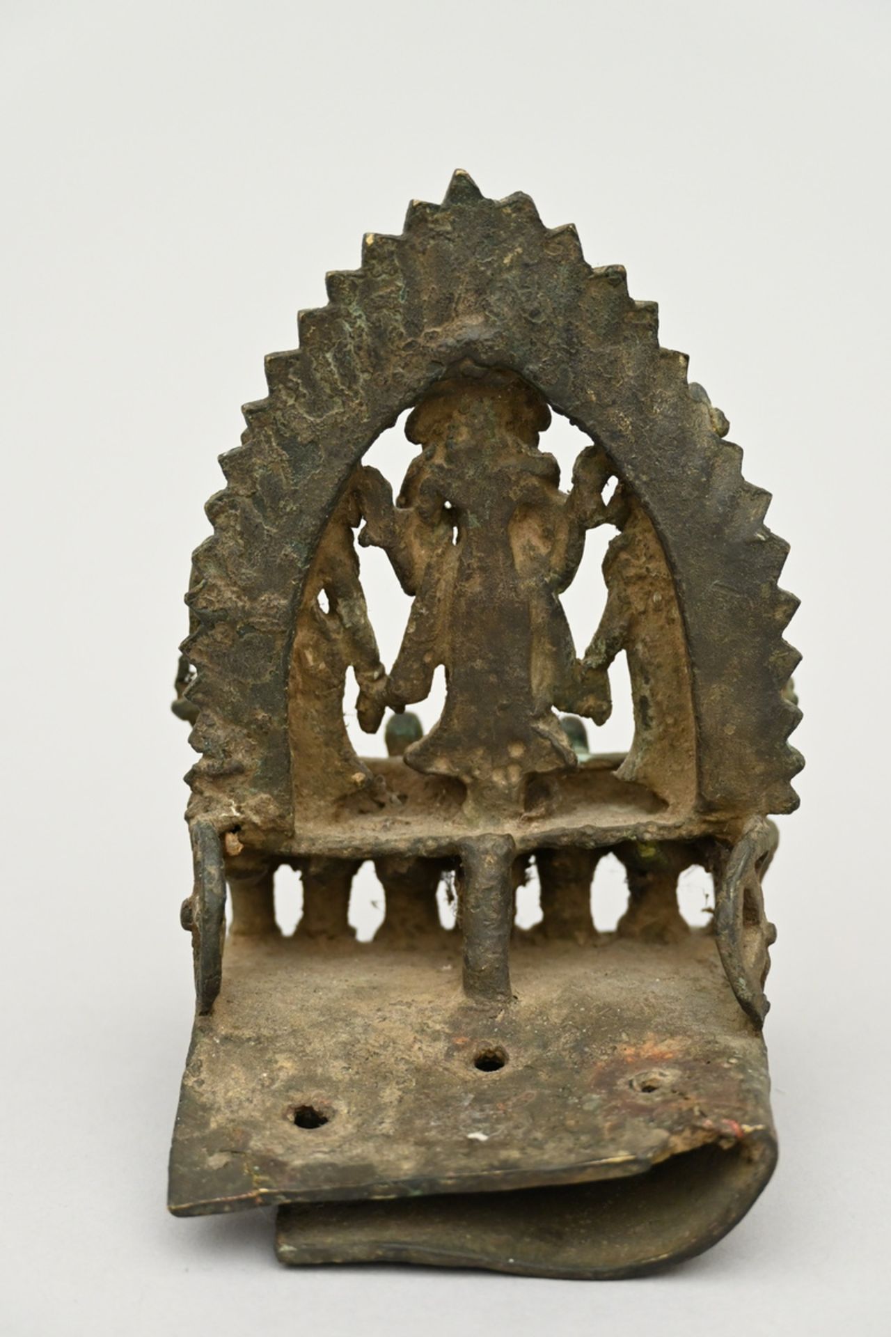 Bronze statue 'triad of deities', Nepal 19th century (14x10x9cm) - Image 3 of 4