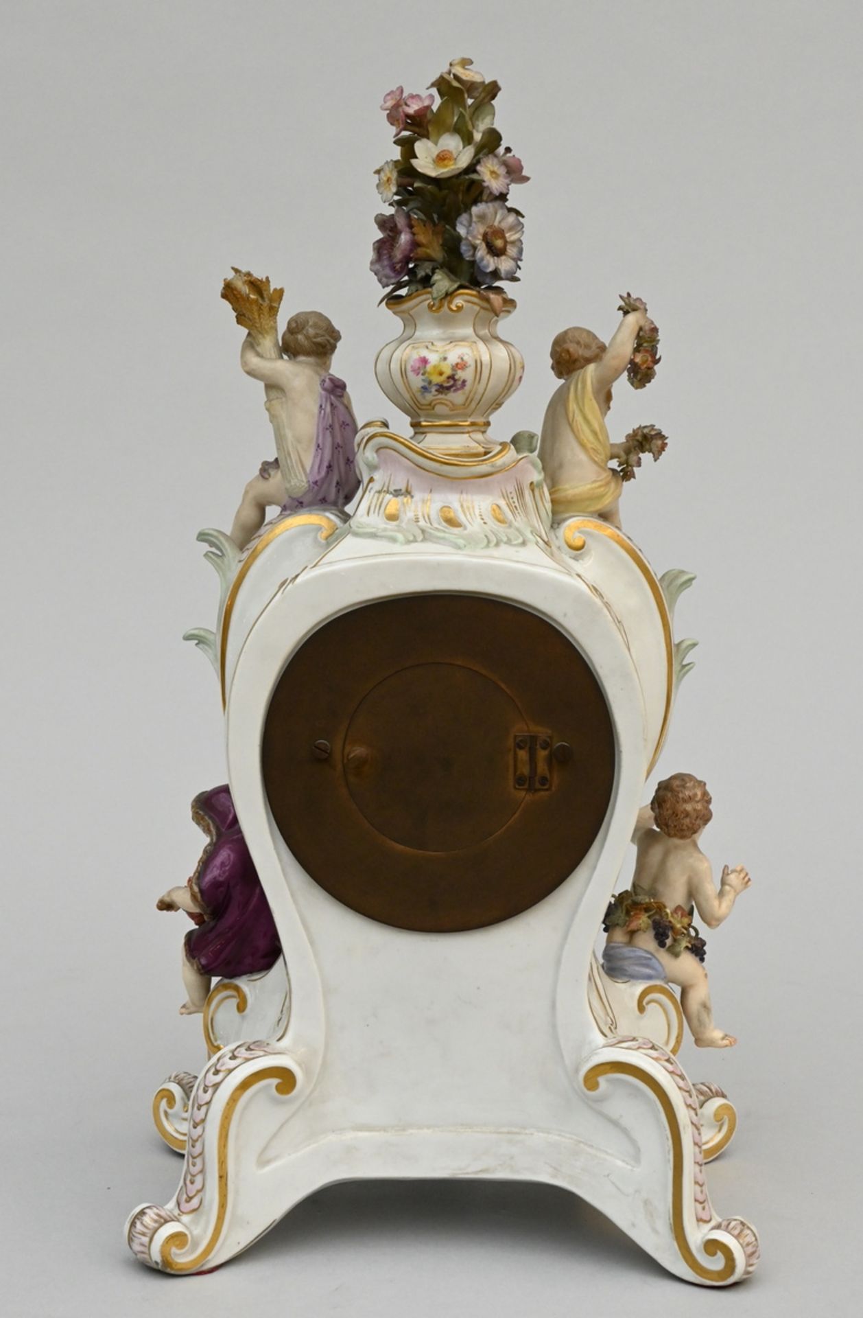 Porcelain clock 'romantic scene' (h43.5 cm) - Image 2 of 4