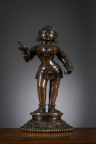 A fine Indian bronze sculpture 'Radha', Orissa (15.7cm)