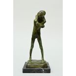 George Minne (1898): bronze statue 'Le petit blessÈ' (bronze H24.5cm) (*)