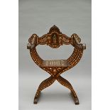 Italian marquetry chair, 19th century (97x72x50cm)