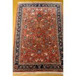 Persian carpet 'floral decoration with animals' (218x347)