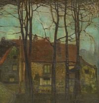 Gustaaf Crommelynck: (o/c) 'rural view' (53x50cm)