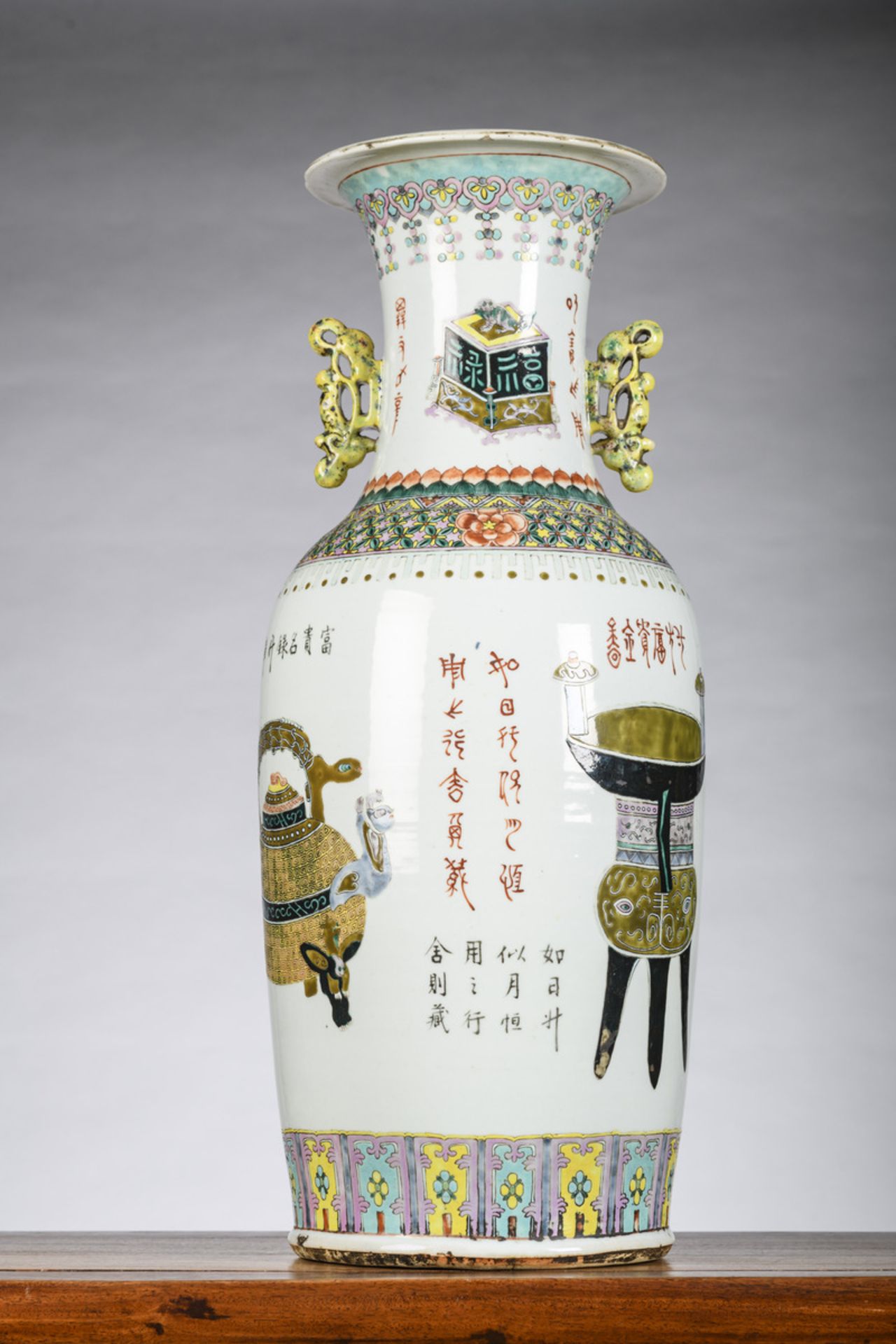 Chinese porcelain vase 'Antiquities' (h60.5cm) (*) - Image 3 of 7