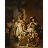 Felix De Vigne: painting (o/p) 'St. Nicholas' (43x34cm)