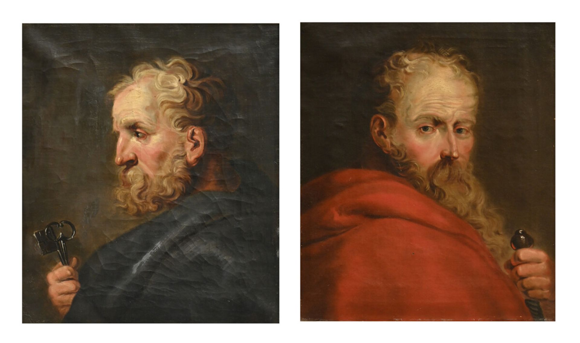 Anonymous (18th-19th century): a pair of painting 'Evangelists' (55x47cm) (*)