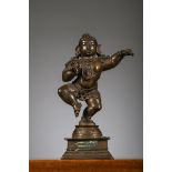 Indian statue in bronze 'Balakrishna' (h14.5cm)
