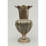Large decorative silver vase (h41.50cm) (weight 1428gr)