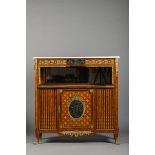 A fine Louis XVI style cupboard with bronze plaques, 19th century (120x118x38cm)