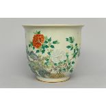 Chinese porcelain flower pot 'peonies' (36x40.5cm)