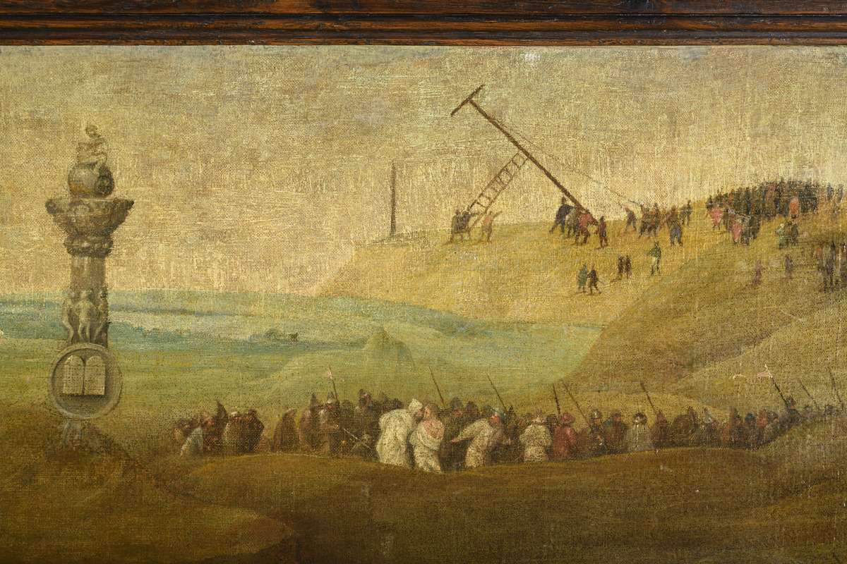 Anonymous (follower of Bosch, 16th century): painting (o/c) 'Way of the Cross' (78x91cm) - Image 3 of 7