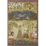 Indian miniature 'marriage scene of Shiva and Parvati'(27.5x18.5cm)