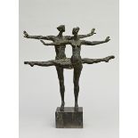 A bronze sculpture 'dancing couple' (h50cm)