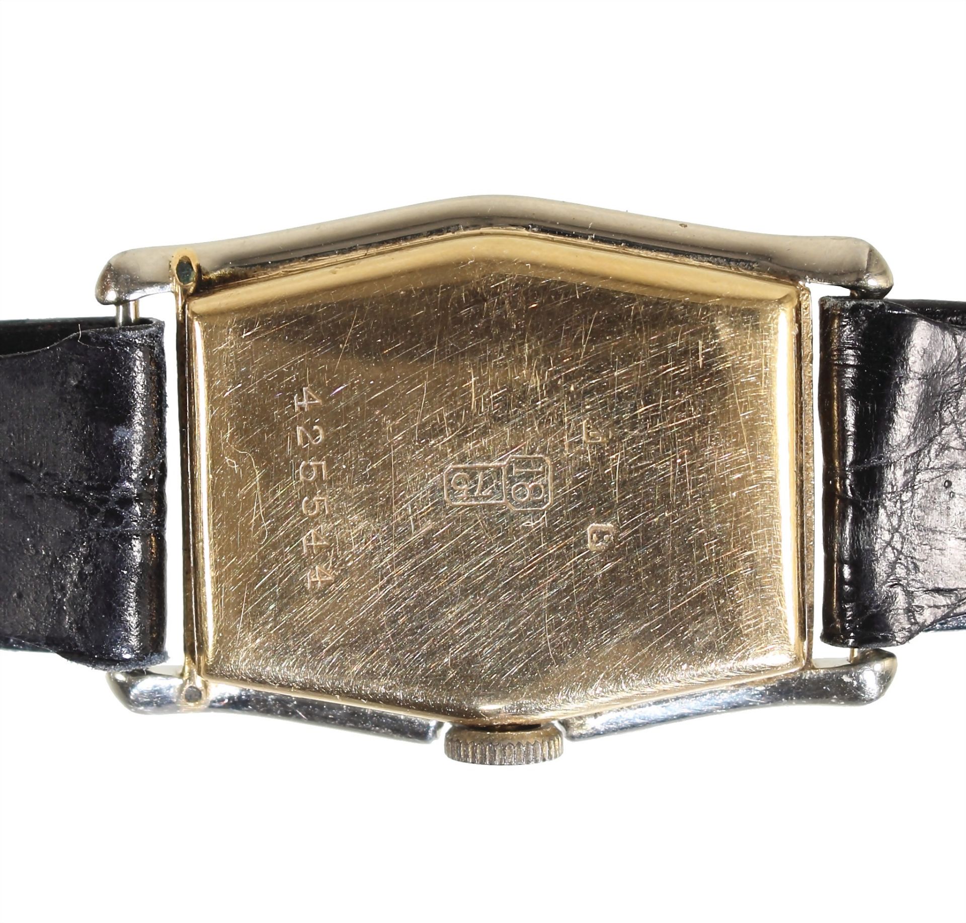 Damen-Armbanduhr, ART-DECO 1930/40er Jahre, Handaufzug, GG/WG 750/000, sig. Asprey, arab. ... - Bild 2 aus 2