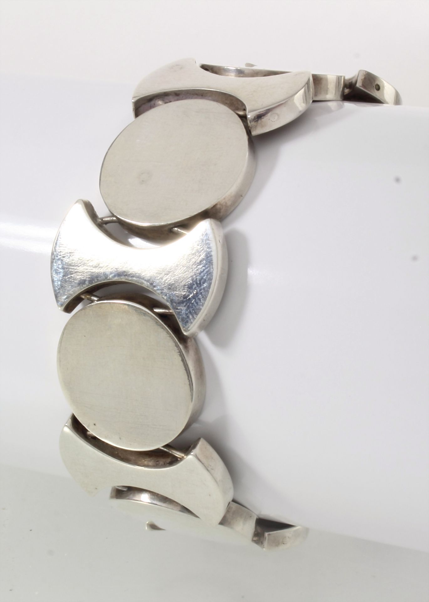 bracelet, 1960s, UWE MOLTKE, silver 925/000, signed MOLTKE STERLING DENMARK, integrated box ... - Image 2 of 2