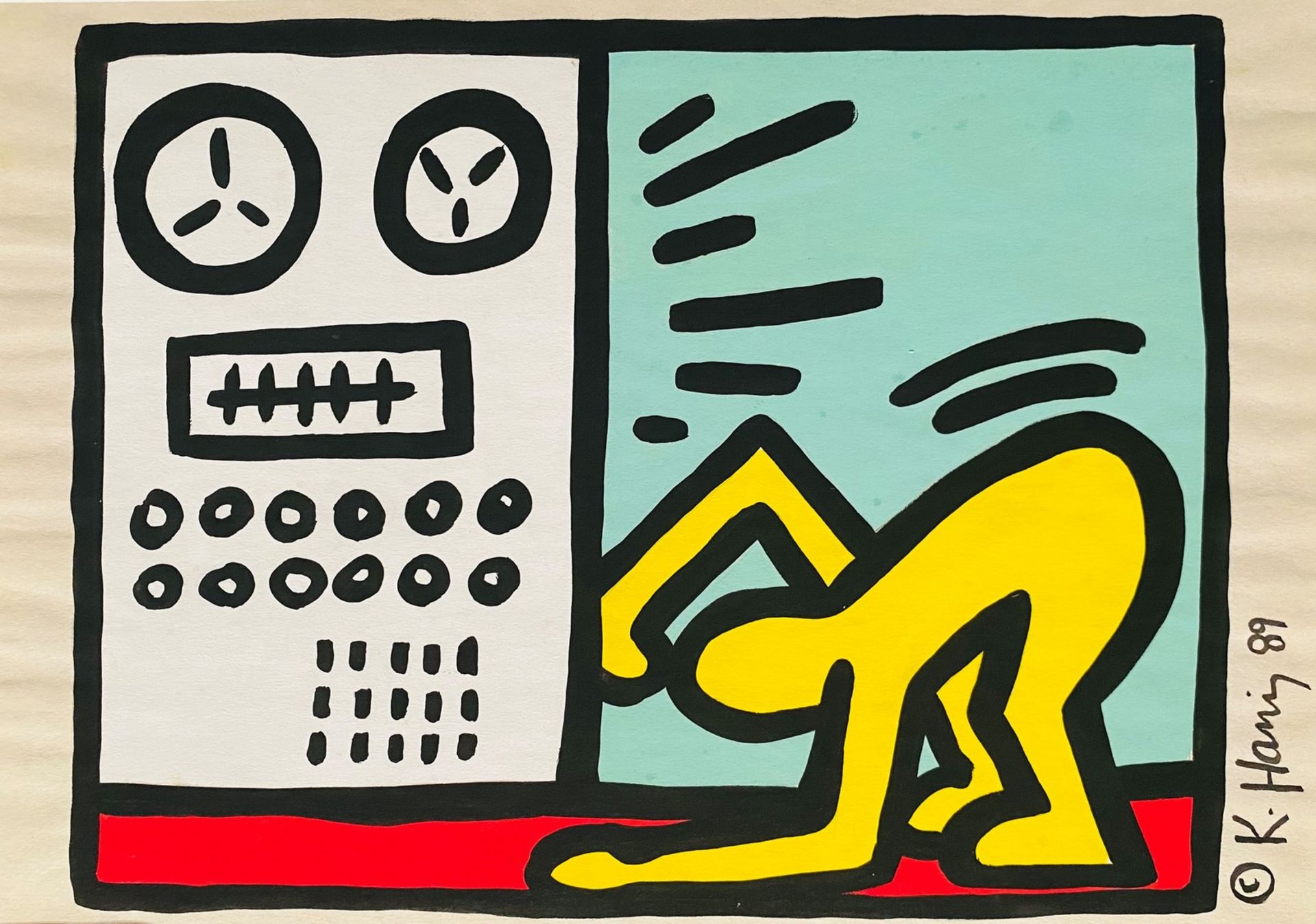 Keith HARING (1958-1990), Attribué à, Etats-Unis - Image 3 of 6