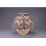 A LARGE CHINESE NEOLITHIC PAINTED POTTERY JAR, MACHANG (C. 2300 - 2000 BC). Fairly heavily potted in