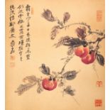 AFTER ZHANG DAQIAN (1899-1983), colour and ink on paper, inscribed with six red seal marks, 46 x
