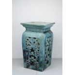 LARGE CHINESE CERAMIC JARDINIERE STAND, 20TH CENTURY C, turquoise ground