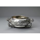 A LARGE CHINESE EXPORT SILVER BOWL, WANG HING & COMPANY, active c. 1854-1925. Of founded form with