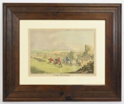 AFTER THOMAS ROWLANDSON (1756-1827) - 'Hare Hunting.', engraving and aquatint with colour added by