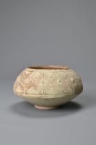 AN INDUS VALLEY PAINTED TERRACOTTA BOWL, 3300 - 1700 BC. Decorated to the upper section with