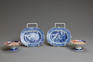 A GROUP OF CHINESE AND JAPANESE PORCELAIN ITEMS, 18/19TH CENTURY. To include a pair of Chinese
