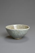 A CHINESE GE TYPE PORCELAIN BOWL, 18TH CENTURY. Thickly potted covered a greyish green glaze