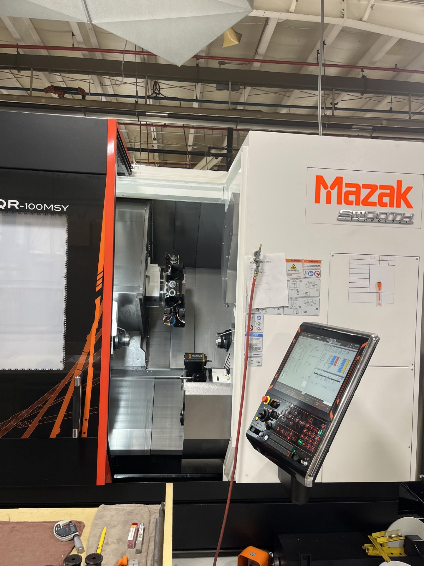 2022 Mazak HQR-100MSY Twin Turret / Twin Spindle / Live Tooling / Bar Feeder CNC Lathe