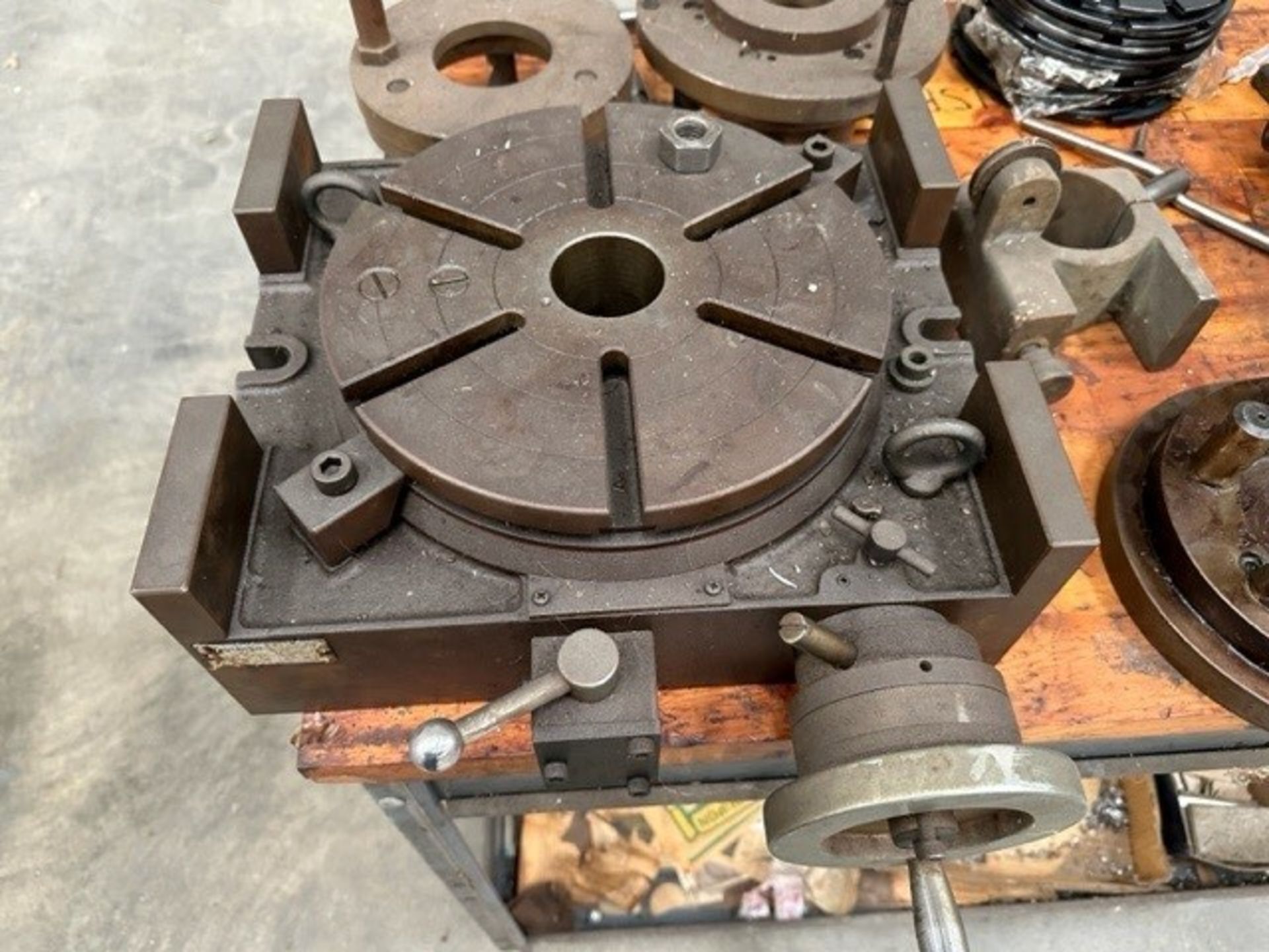 (2) Bridgeport & (1) Yuausa Rotary Table with Chucks - Image 2 of 10