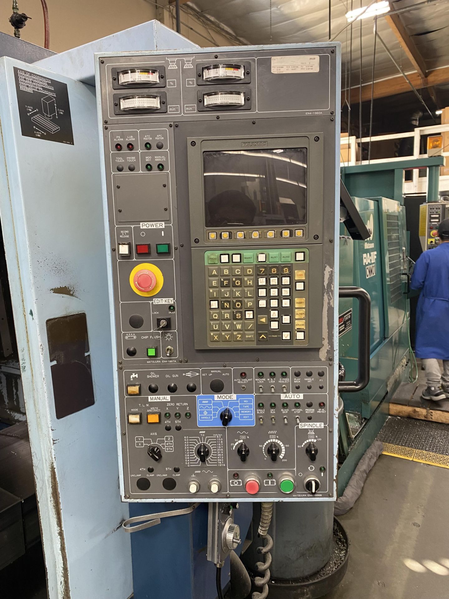 2000 Matsuura MC-800VFDC Twin Spindle CNC Vertical Machining Center - Bild 3 aus 7