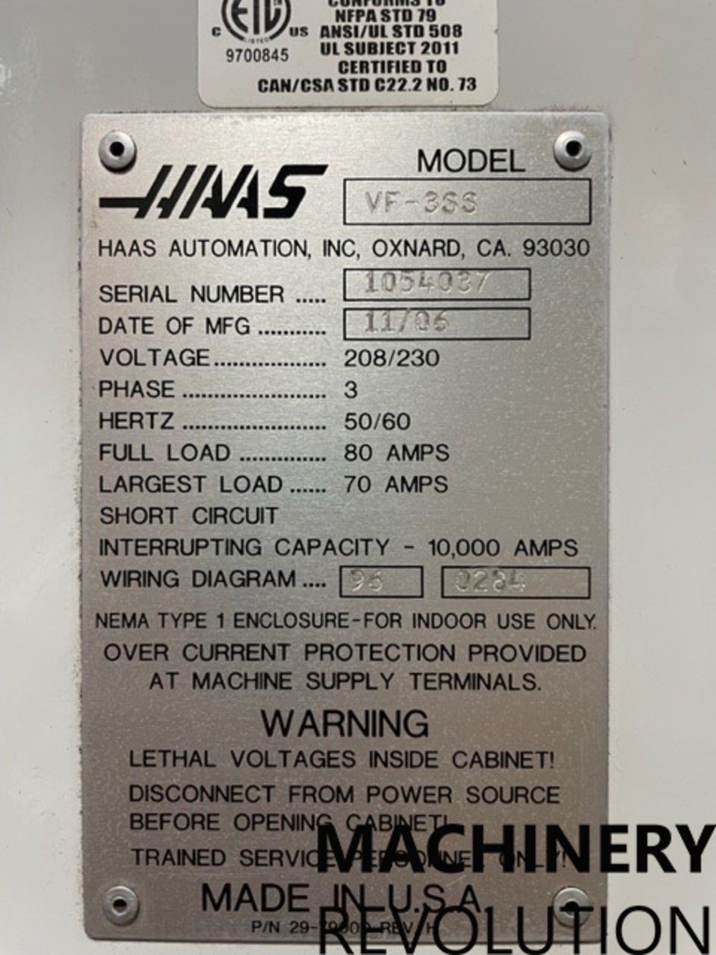 2006 HAAS VF-3SS 4-Axis 12,000 RPM CNC Vertical Machining Center ***Low Hours*** - Bild 25 aus 25