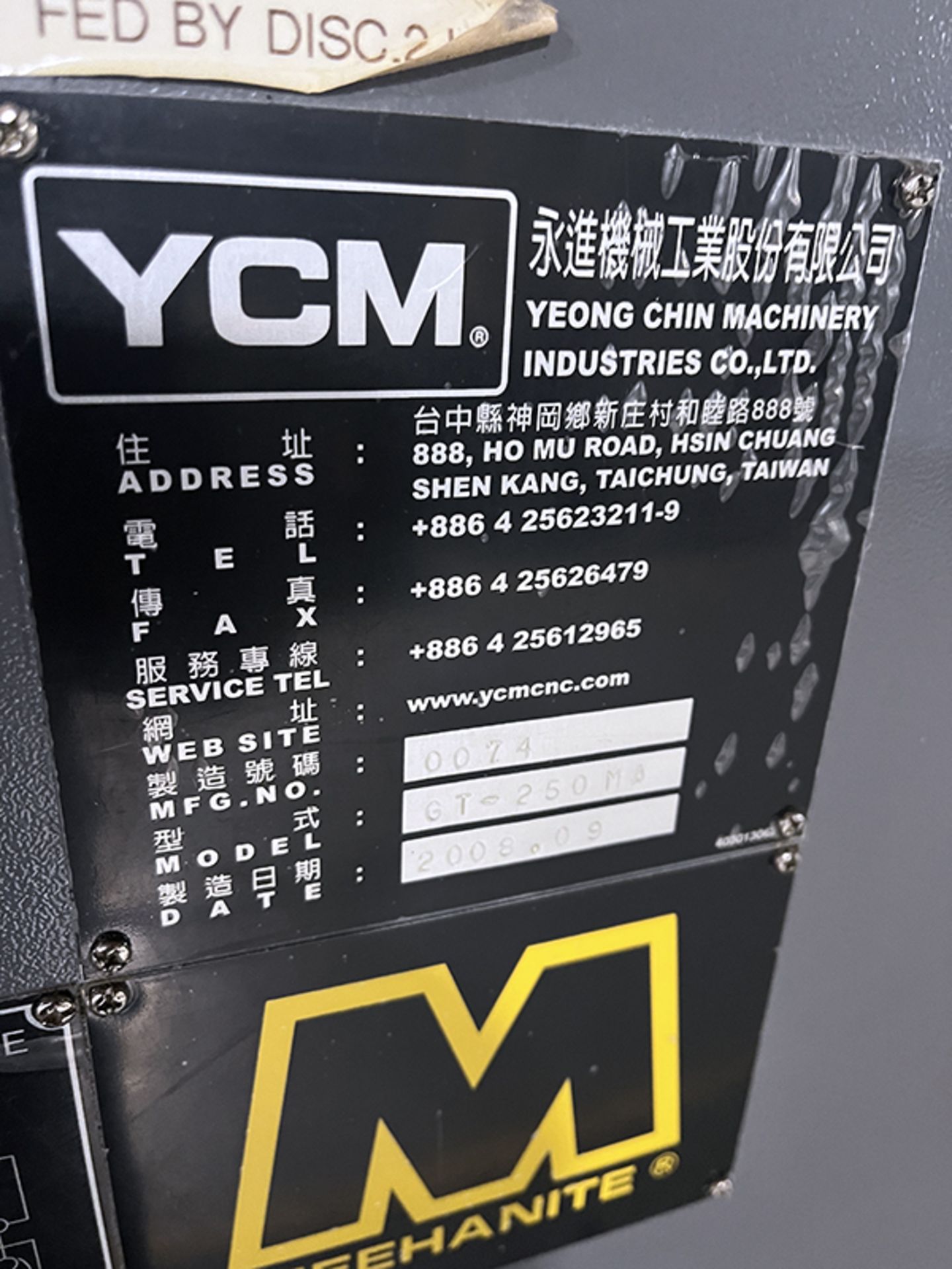 YCM GT250MA Live Tool CNC Lathe (2008) - Image 18 of 19