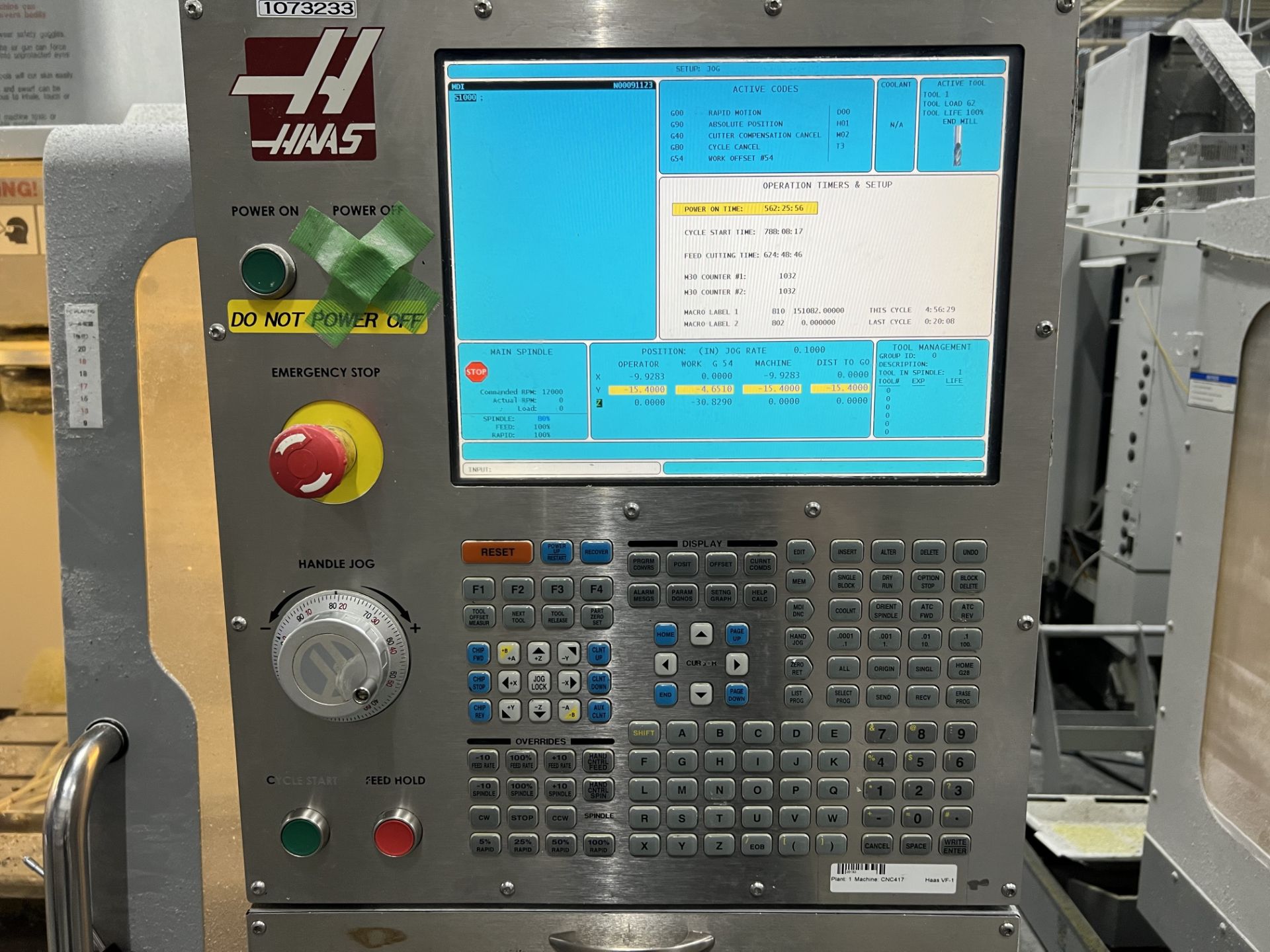 Haas VF-1D Vertical Machining Center (2009) - Image 3 of 11