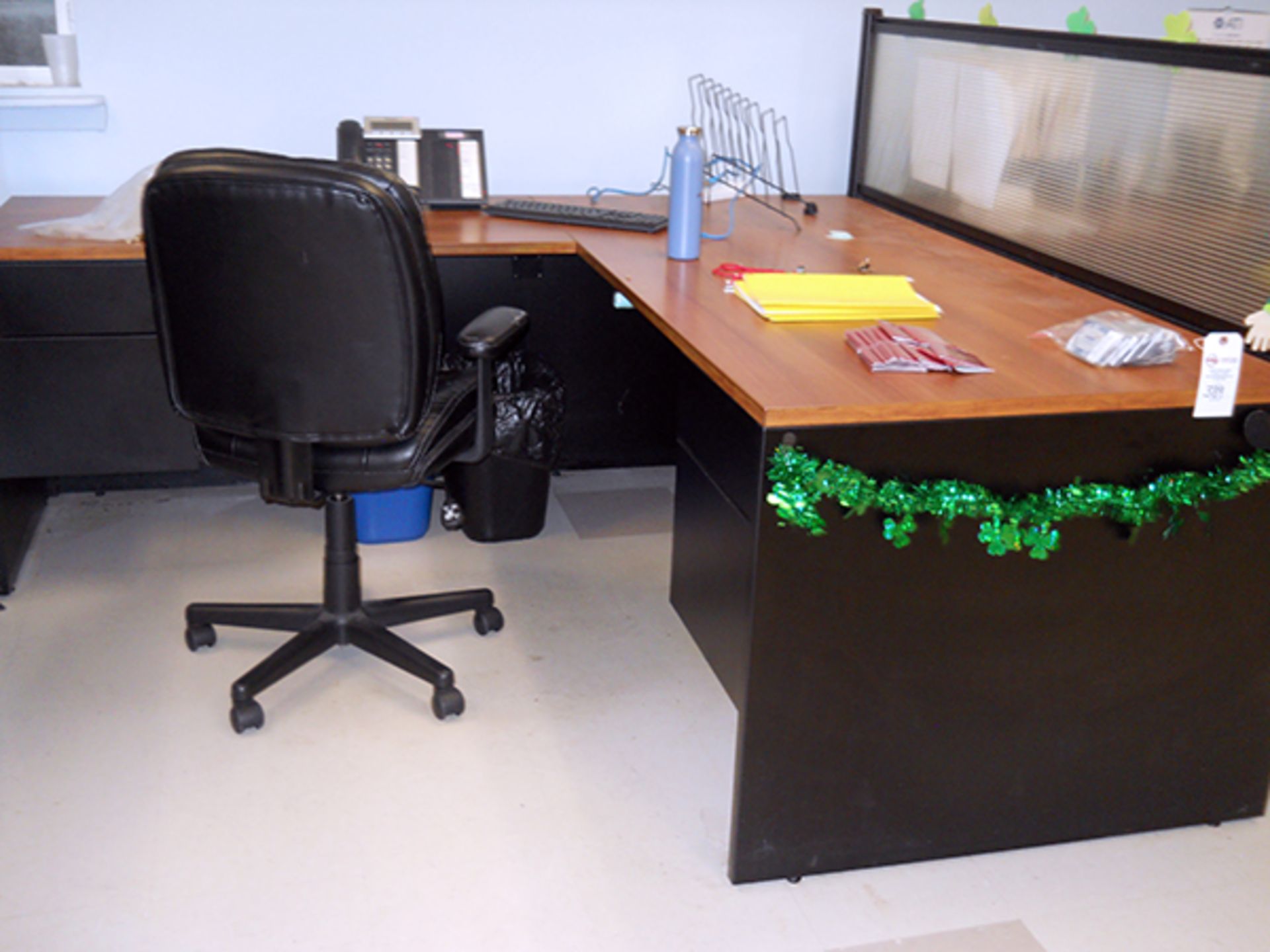 Desk, Chair & Credenza - Image 3 of 4