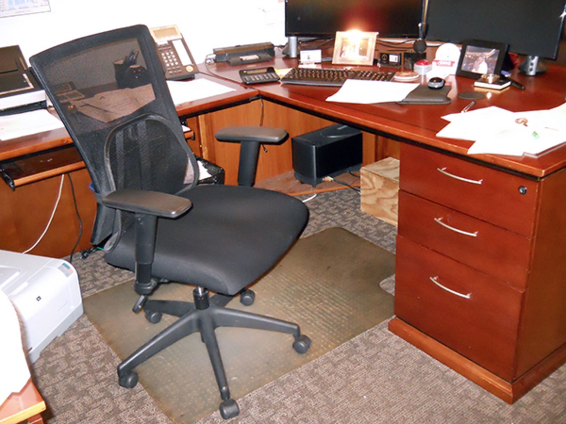 Executive Office, Desk, Chairs, Bookcase - Image 6 of 7