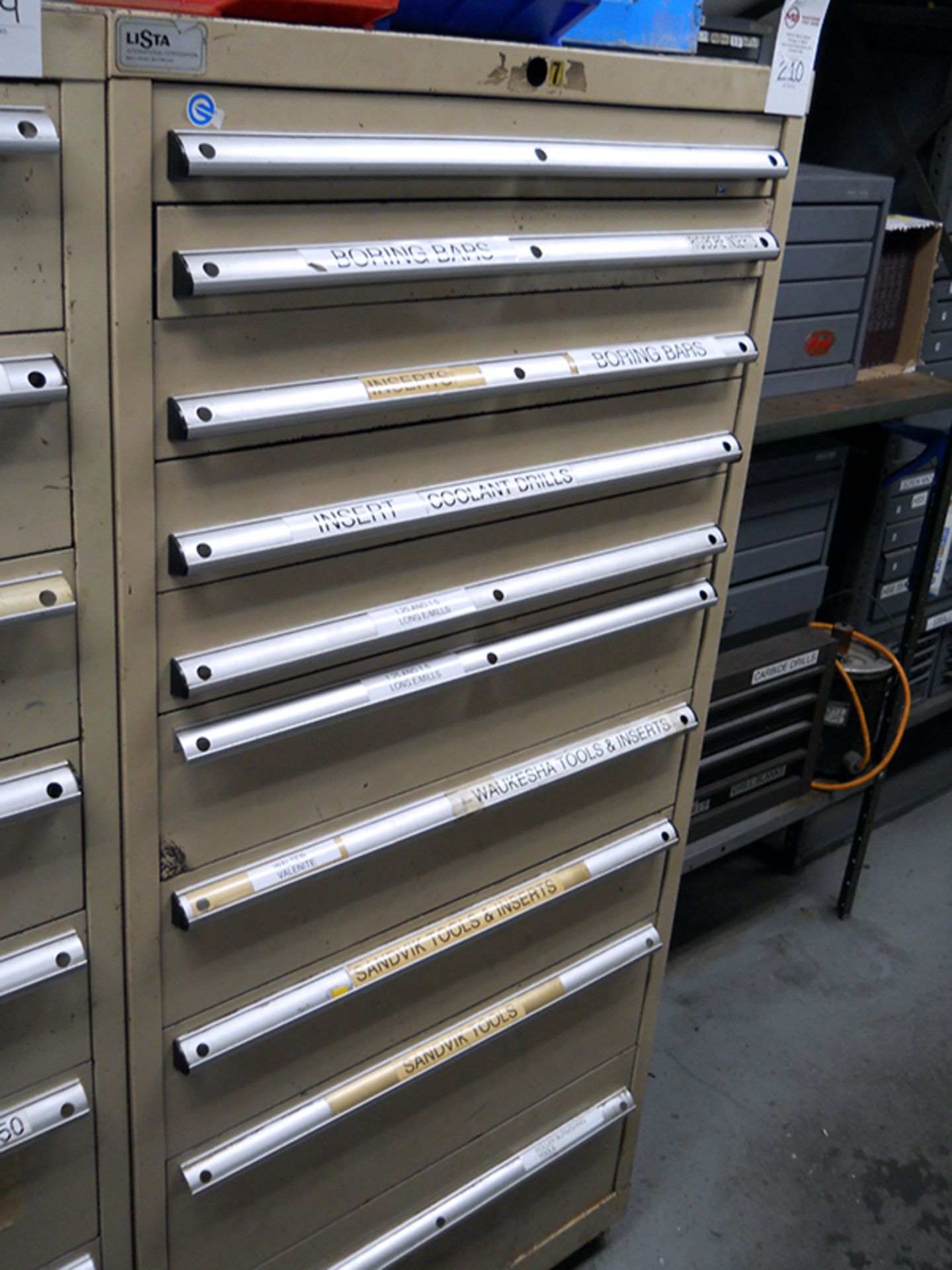 10 Drawer Lista Roller Bearing Storage Cabinet with Contents - Image 2 of 13