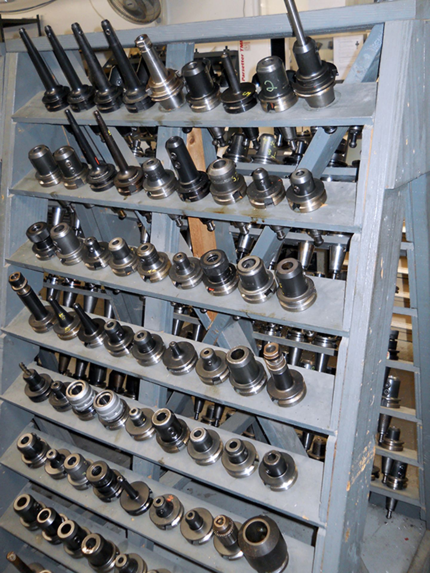 Two Sided Wooden Storage Rack with BT45 Toolholders - Image 2 of 9