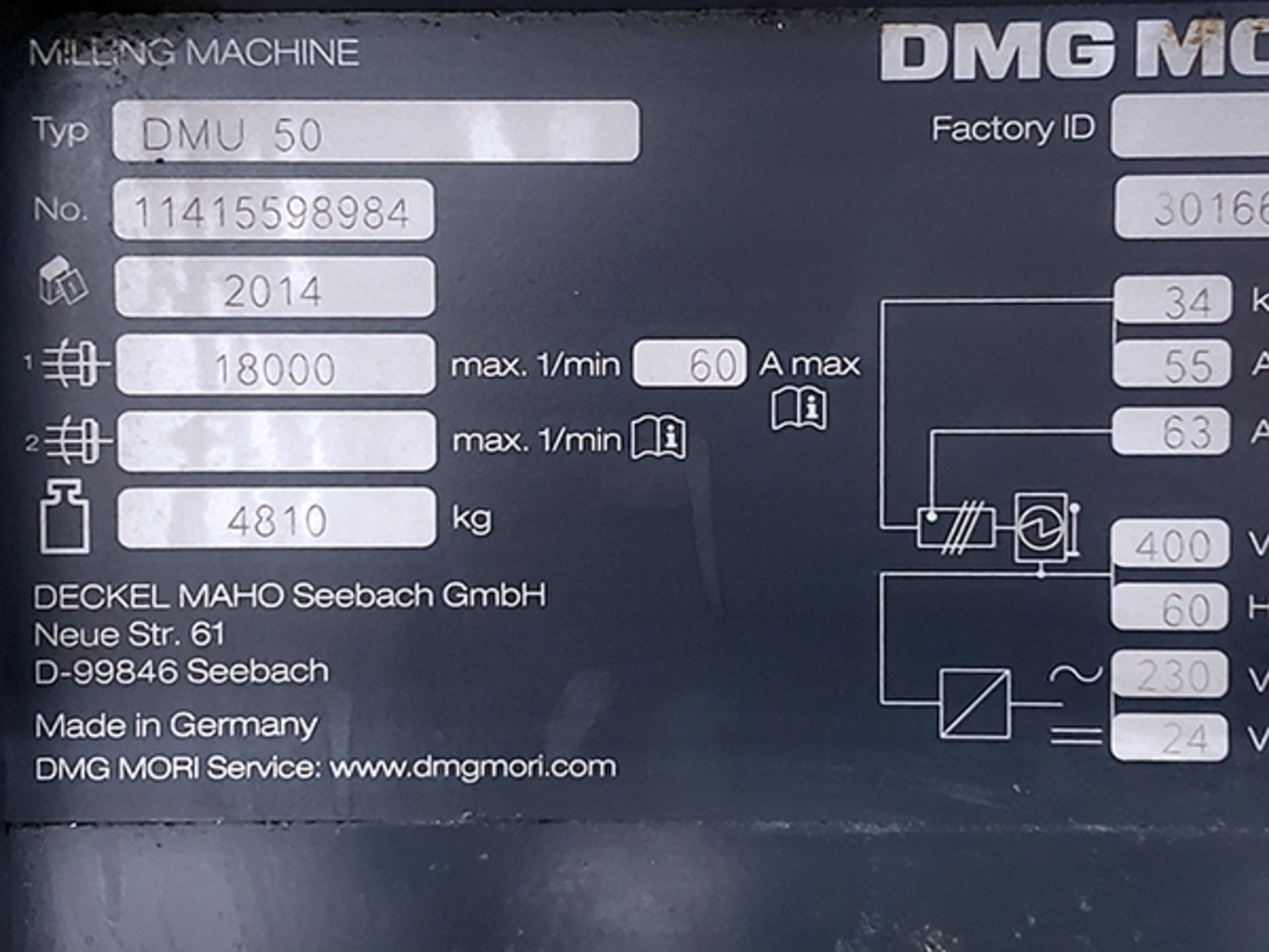 DMG MORI DMU 50 5 Axis Milling Machine (2014) - Image 15 of 15