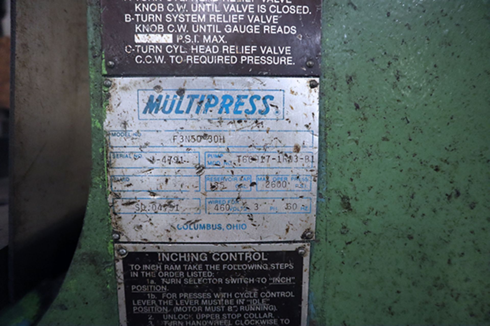 Denison MultiPress Gap Frame Hydraulic Press - Image 11 of 12