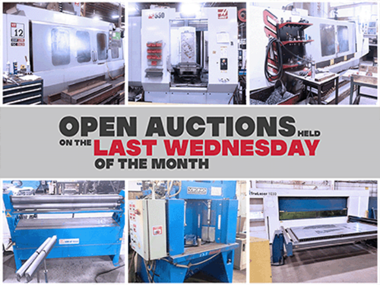 Monthly Multi-Facility CNC & Fab No Reserve Auction